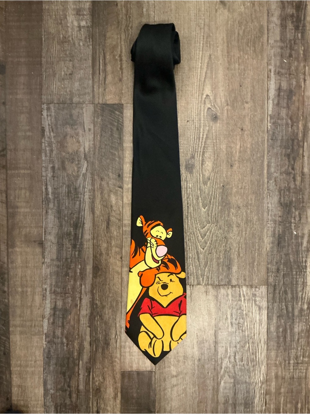 Disney Winnie the Pooh & Tigger Black Novelty Tie